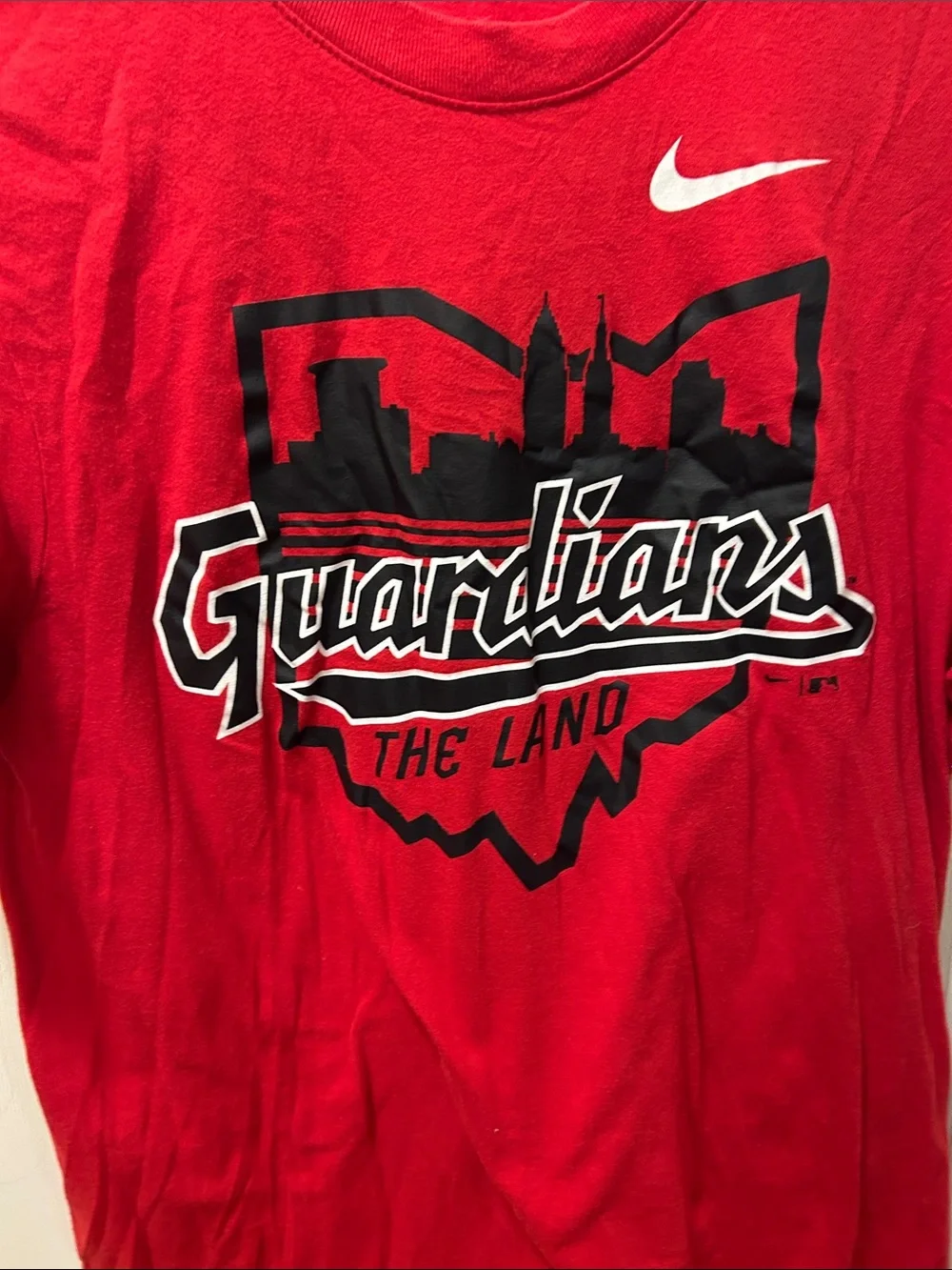 Nike Red Guardians Short Sleeve Tee with White Swoosh
